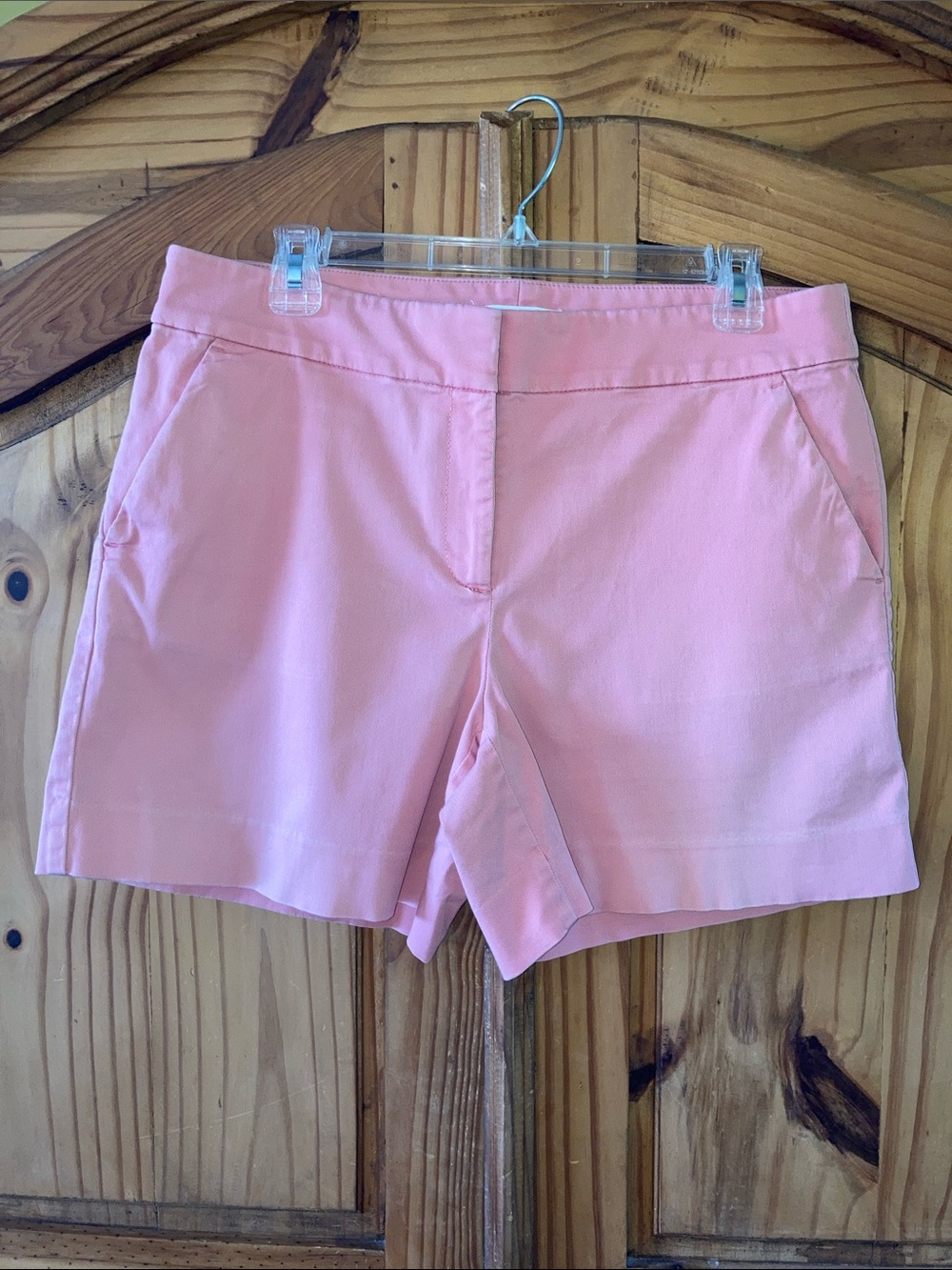 Women LOFT The Riviera coral pink cute chino shorts size 8